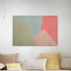Bricoflor Pastell Leinwandbild Im Skandinavischen Stil Geometrisches Bild Auf Leinwand Mit Keilrahmen Grafik Design Wandbild Für Schlaf Und Wohnzimmer