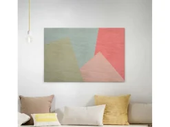 Bricoflor Pastell Leinwandbild Im Skandinavischen Stil Geometrisches Bild Auf Leinwand Mit Keilrahmen Grafik Design Wandbild Für Schlaf Und Wohnzimmer