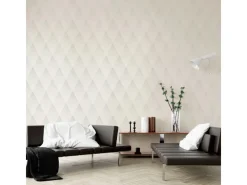 Sale Bricoflor Rauten Tapete Gepunktet Geometrische Vliestapete mit Punkte Rautenmuster Vlies Mustertapete Hell Abwaschbar für Büro und Schlafzimmer