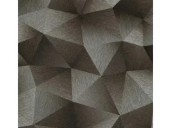 Bricoflor Schwarze Tapete Grafisches Muster Metallic Vliestapete mit Dreieck Muster Vlies Mustertapete Geometrisch Ideal für Büro und Wohnzimmer