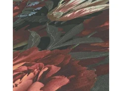 Bricoflor Schwarze Tapete mit Blumen in Rot Grün Vintage Blumentapete Dunkel Ideal für Wohnzimmer und Schlafzimmer