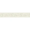 Bricoflor Selbstklebende Tapetenbordüre in Weiß Silber Elegante Tapetenborte für Badezimmer und Schlafzimmer Ornament Bordüre aus Vlies und Vinyl
