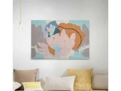 New Bricoflor Skandinavisches Leinwandbild In Pastellfarben Wohn Und Schlafzimmer Bild Auf Leinwand Im Scandi Stil Modernes Wandbild Mit Abstraktem Muster