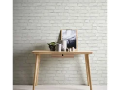 Online Bricoflor Steinoptik Tapete Weiß Steinmauer Vliestapete Modern Ideal für Schlafzimmer und Flur Weiße Vlies Steintapete in Mauer Optik mit Vinyl