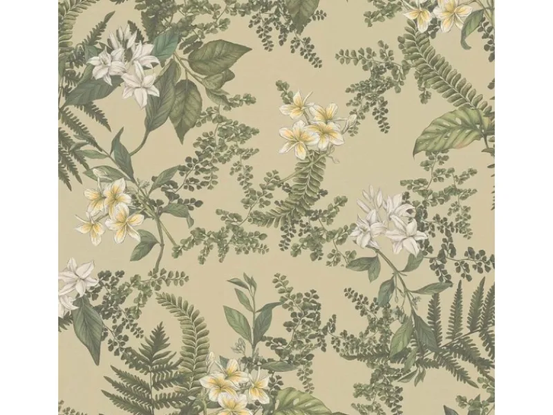 Bricoflor Vintage Blumentapete Im Landhausstil Grüne Tapete Mit Blumen Florale Vliestapete Im Botanik Look Für Schlafzimmer