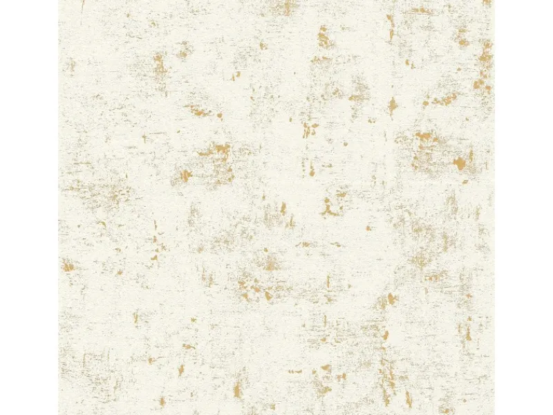 Discount Bricoflor Vintage Tapete in Weiß und Gold Putzoptik Tapete im Shabby Chic Abwaschbare Vinyl Vliestapete für Badezimmer und Flur