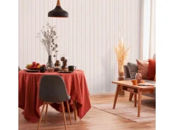 Bricoflor Vlies Mustertapete in Rosa Weiß Gestreifte Tapete Modern Ideal für Schlafzimmer und Kinderzimmer Rosa Streifentapete für Babyzimmer