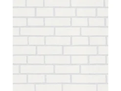 New Bricoflor Vlies Steintapete überstreichbar Tapete in Steinoptik Weiß Ideal für Küche und Flur Weiße Mauertapete zum überstreichen