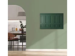 Best Bricoflor Wandvertäfelung Kassetten Optik Auf Wandbild In Grün 90 X 60 Cm Leinwandbild In 3D Optik Ideal Für Schlafzimmer Und Büro