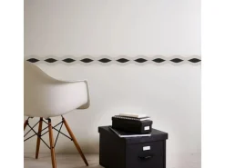 Best Bricoflor Wellen Tapeten Bordüre in Schwarz Weiß Moderne Tapetenbordüre mit Streifen Selbstklebend Vlies Wandbordüre mit Vinyl