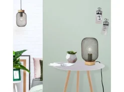 Brilliant Tischleuchte Giada 26,5 cm x 16 cm x 16 cm Oliv Grün FSC®