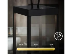 Brilo LED Laterne Luca Touch Dimmbar IP44 Spritzwassergeschützt