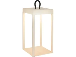 Discount Brilo LED Laterne Luca Touch Dimmbar IP44 Spritzwassergeschützt Beige