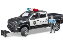 Bruder Spielzeug RAM 2500 Polizei Pickup mit Polizist, Licht und Sound