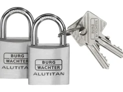 Burg Wächter Zylinder-Vorhangschloss Alutitan Set DUO 770 40 SB