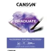 CANSON Graduate Mixed Media Papier Leichte Körnung A3 Hellweiß 20 Blatt