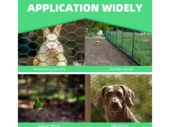 CCLIFE Hühnerzaun Geflügelnetz 25mm Maschenweite 100cm Höhe 25m Länge PVC-Beschichtet