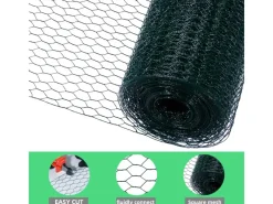 Discount CCLIFE Hühnerzaun Geflügelnetz 45mm Maschenweite 100cm Höhe 25m Länge PVC-Beschichtet Grün