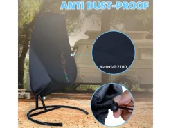CCLIFE Hängesessel Abdeckung 190x145cm Schutzhülle für Hängesessel Winddicht UV Beständiges
