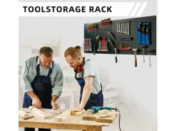 CCLIFE Werkzeugwand Lochwand 4 tlg Inkl. 52-Teiligem Metall Werkzeuglochwand Vier Teile 160 x 60 x 2 cm Erweiterbar Zubehör Wandregal