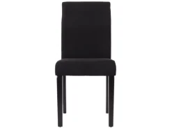 Discount CHEFGASTRO Esszimmerstuhl 2er-Set Klassisch & Zeitlos 90x43x56cm Sitzhöhe 45cm Textil Dunkle Beine Schwarz