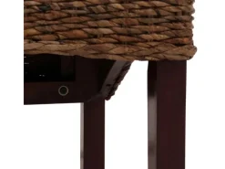 CHEFGASTRO Esszimmerstuhl 2er-Set Korbstuhl Stuhl Bananengeflecht 93x47x43cm Sitzhöhe 47cm Hell Ohne Kissen