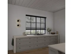 Clearance Cocoon Home Concepts Holz Jalousien 250 x 240 50mm Lamellen Schwarz