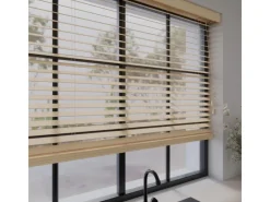 Cocoon Home Concepts Holz Jalousien 200 x 175 50mm Lamellen Naturel