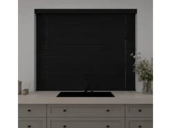 Cocoon Home Concepts Holz Jalousien 80 x 240 50mm Lamellen Schwarz