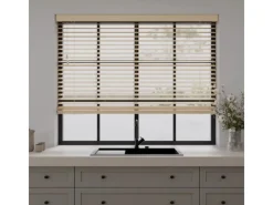 Cocoon Home Concepts Holz Jalousien 240 x 240 50mm Lamellen Naturel