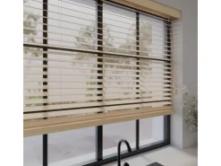 Cocoon Home Concepts Holz Jalousien 230 x 240 50mm Lamellen Naturel