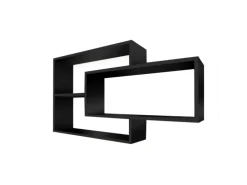 Coemo TRAUMMÖBEL Wandregal KARO Hängeregal Schwarz