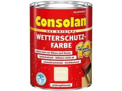 Online Consolan Wetterschutzfarbe Seidenglänzend 750 ml Kieselweiß
