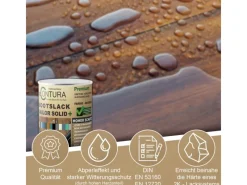 Discount CONTURA Bootslack Farbig Yacht Buntlack Metall Holz GFK Boot Seidenmatt 1 Liter RAL 9005 Analog Schwarz