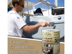 Discount CONTURA Bootslack Farbig Yacht Buntlack Metall Holz GFK Boot Seidenmatt 1 Liter RAL 9005 Analog Schwarz