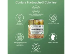 CONTURA Hartwachsöl Colorline FARBIG Fußbodenöl Parkettöl Möbelöl Holzöl 1 Liter 01 Farblos
