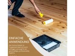CONTURA Parkettlack Treppenlack Professionell Lack Fußbodenlack Dielenlack Holzlack Seidenmatt 20 Liter