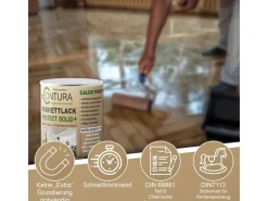 Best CONTURA Premium Protect Parkettlack Treppenlack Dielenlack Fußbodenlack Glänzend 10 Liter