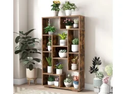 Costway Bücherregal mit 9 Fächern Standregal 120cm