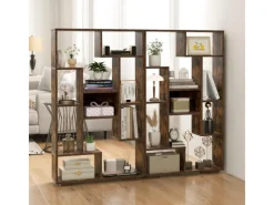 Costway Bücherregal mit 9 Fächern Standregal 120cm