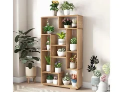 Costway Bücherregal mit 9 Fächern Standregal 120cm