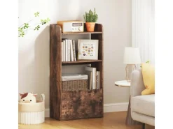 Costway Bücherregal mit Schublade 55 x 29 x 105 cm Rustikales Braun