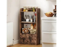 Costway Bücherregal mit Schublade 55 x 29 x 105 cm Rustikales Braun