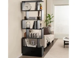 Costway Bücherregal mit Türen Standregal 183 x 70 x 23 cm