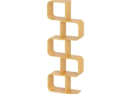 Best Costway Bücherregal S-förmig Aus Bambus Würfelregal mit 5 Etagen