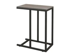 Outlet Costway Beistelltisch C-Form Sofatisch mit Metallgestell Grau