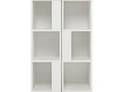 Costway 2er Set Bücherregal Aus Holz mit 3 Ebenen & Kippsicherung Weiß