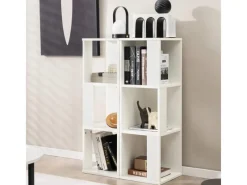 Costway 2er Set Bücherregal Aus Holz mit 3 Ebenen & Kippsicherung Weiß