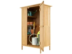 Costway Gartenschrank Holz Geräteschuppen 91 x 66 x 150 cm