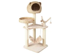 Costway Katzenbaum mit Höhle Katzenmöbel Katzenhaus 121cm Hoch